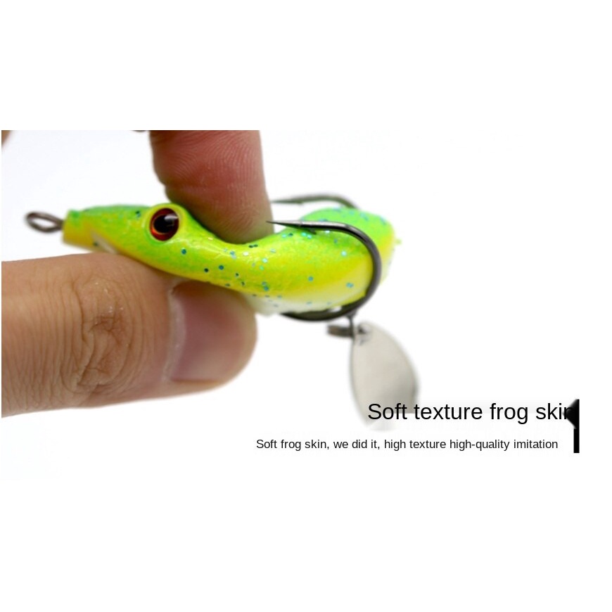 Umpan Pancing Soft Bait Bentuk Katak Panjang 5.5cm Berat 13g Dengan Kail