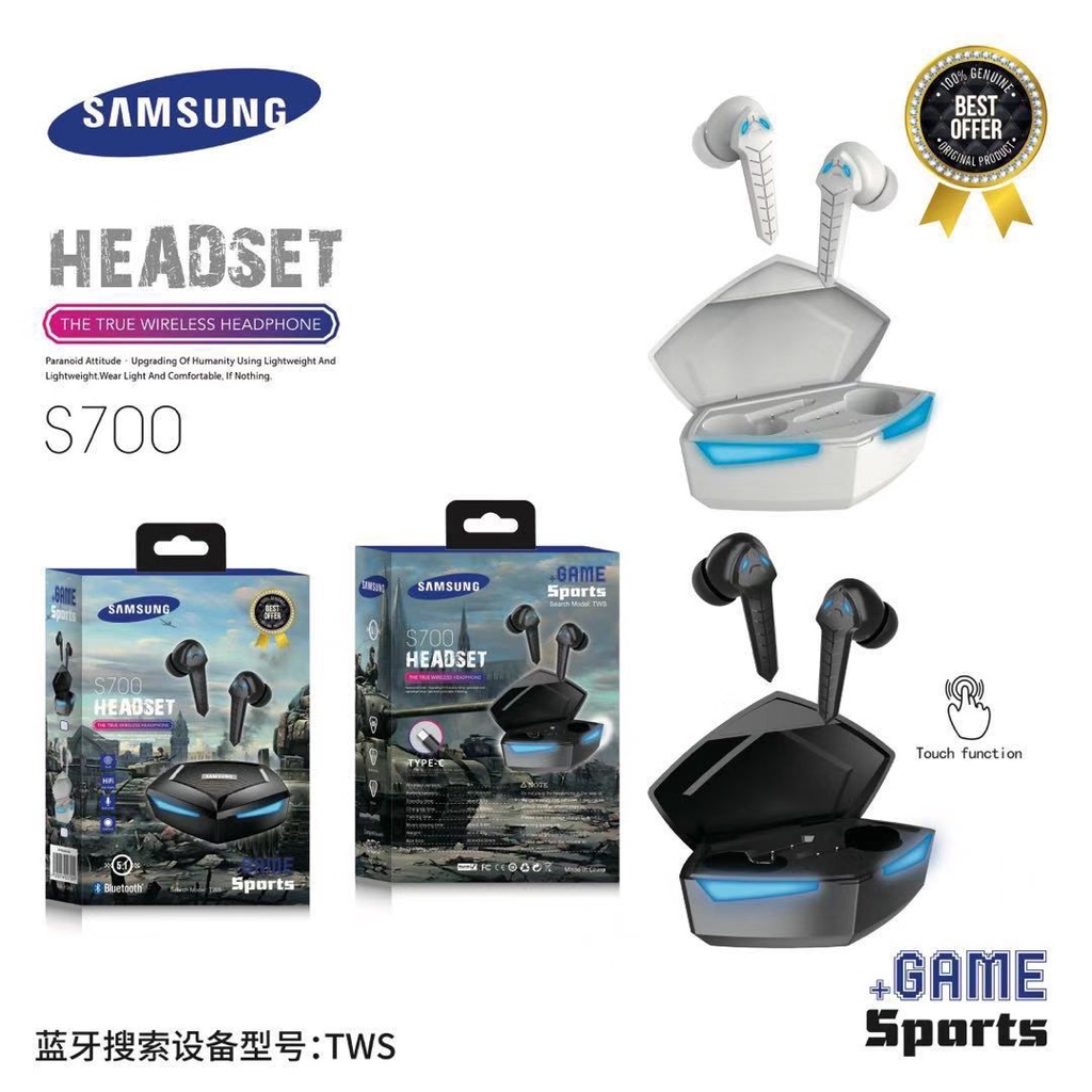 Bluetooth samsung s700 tws true wireless game sports headset headphone