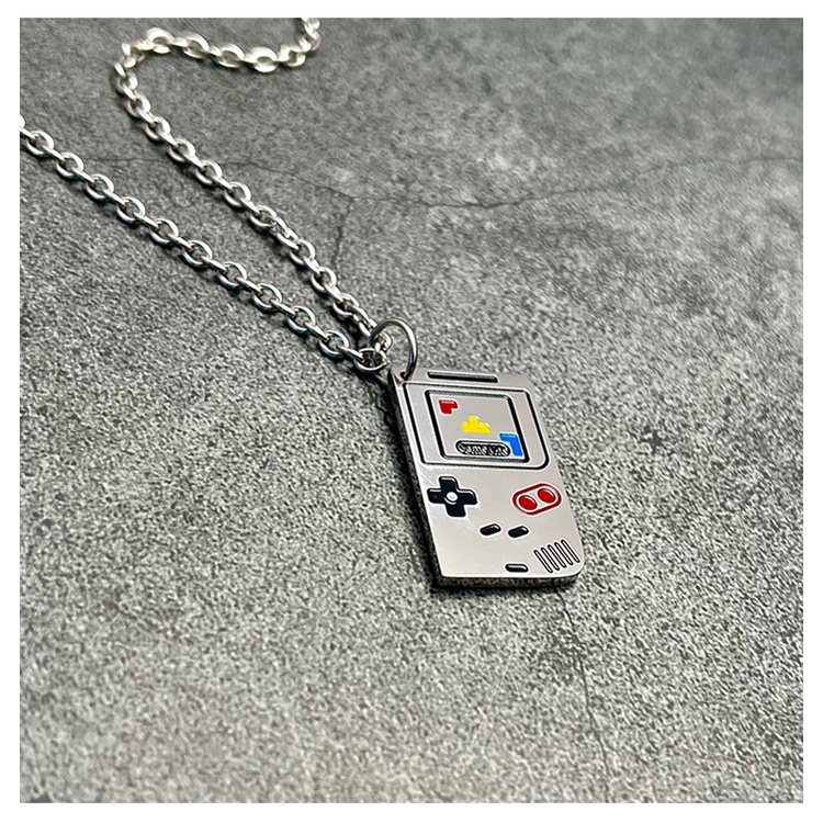 Kalung Liontin Game Console Block Gaya Hip hop