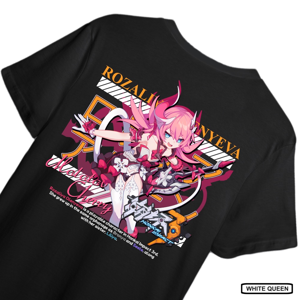 KAOS ROZALIYA OLENYEVA HONKAI IMPACT - T-SHIRT HONKAI IMPACT ROZALIYA OLENYEVA - MOLOTOC CHERRY