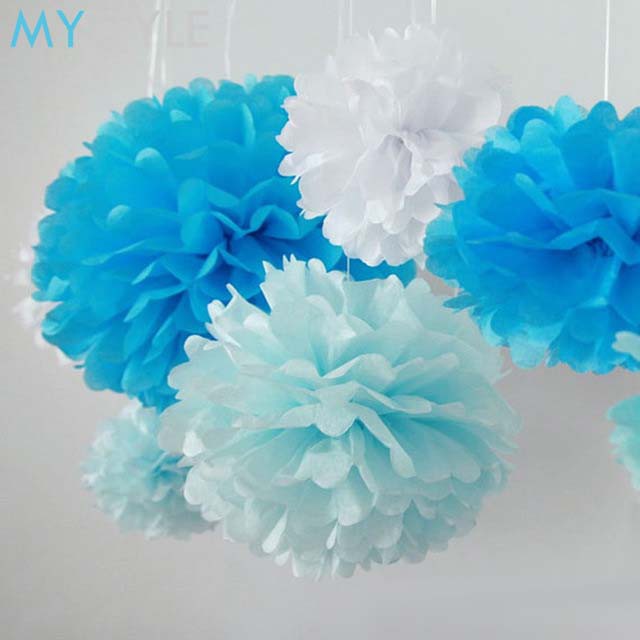 POMPOM KERTAS BUNGA 20 CM/ 25 CM / 30 CM POMPOM PESTA/POMPOM WARNA WARNI