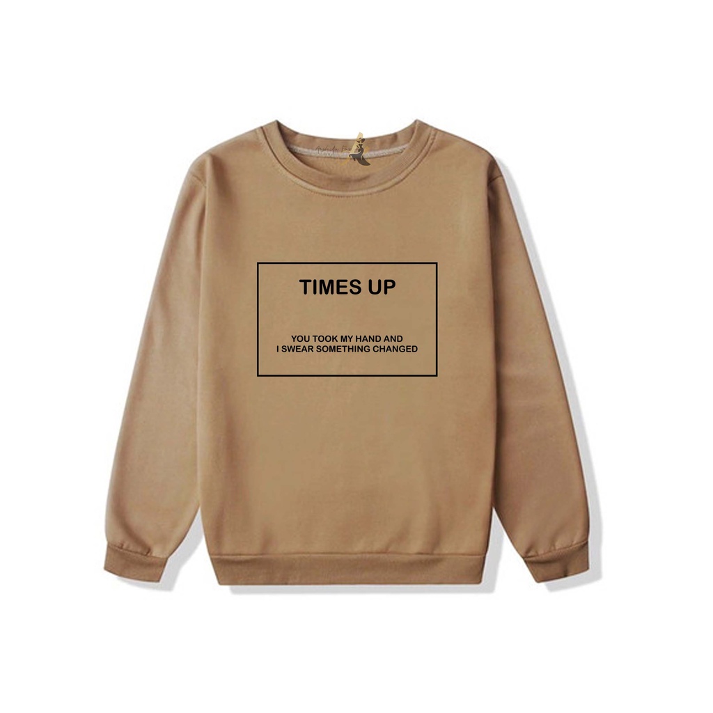 SWEATER OVERSIZE CREWNECK TIMES UP STREETWEAR  SWEATSHIRT PRIA DAN WANITA