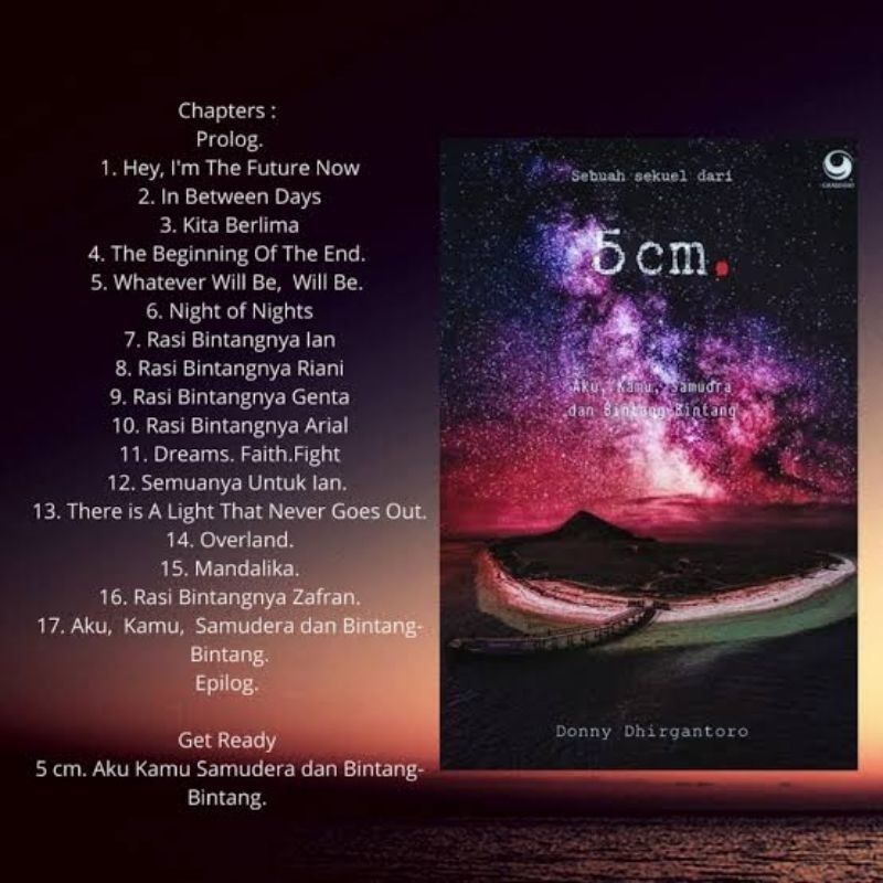 Novel 5cm : Aku, Kamu, Samudera, dan Bintang Bintang oleh Donny Dhirgantoro