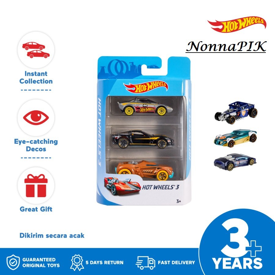 Hot Wheels 3-pack isi 3 - Curah Murah 2018