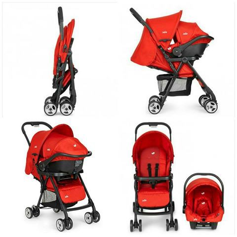 Stroller Joie dan Car Seat Juva Travel System Red