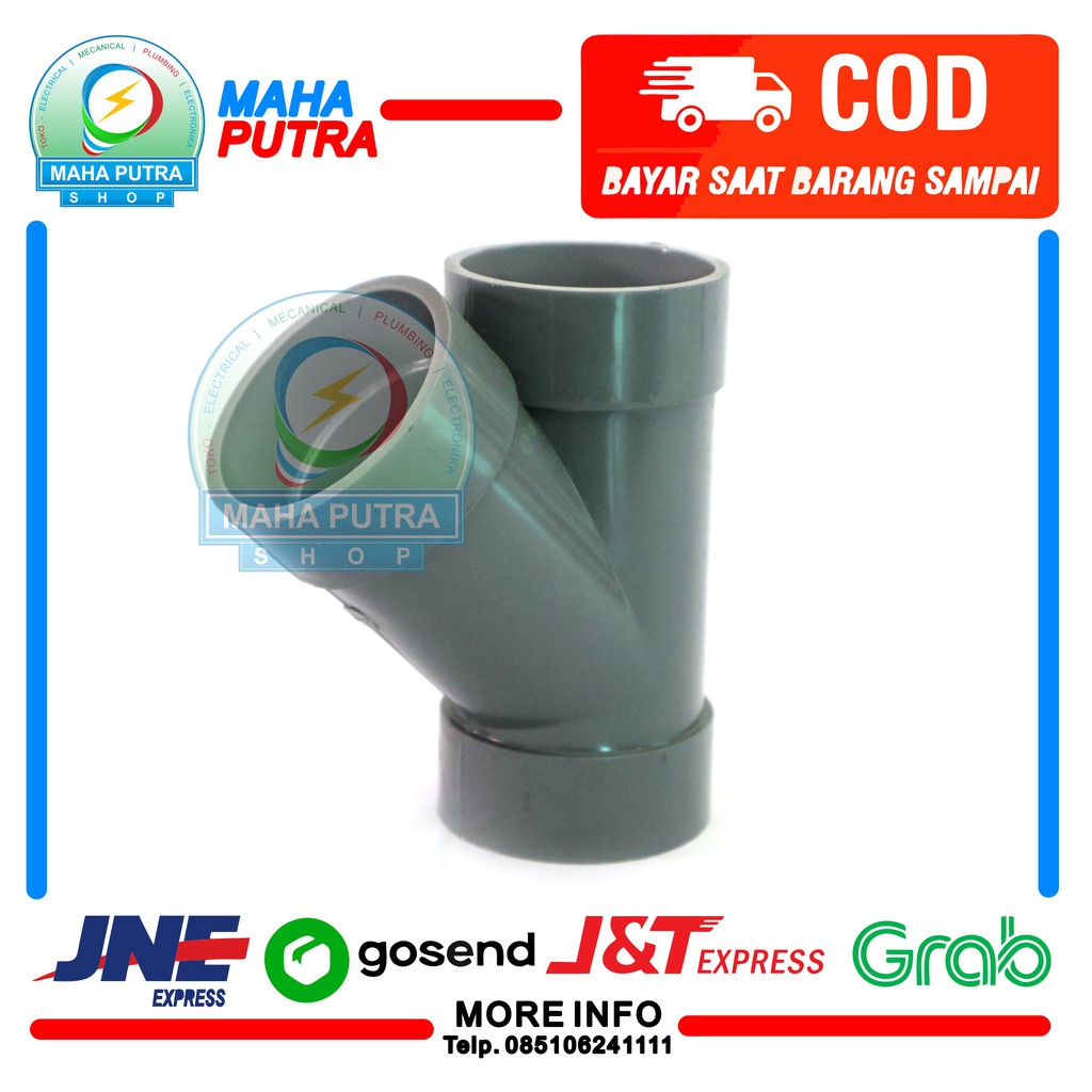 TEE Y PIPA PVC 2" D RUCIKA. SAMBUNGAN PIPA PVC