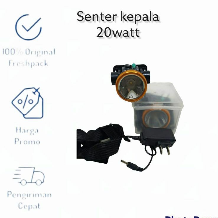 head lamp led senter lampu kepala led 20 watt putih