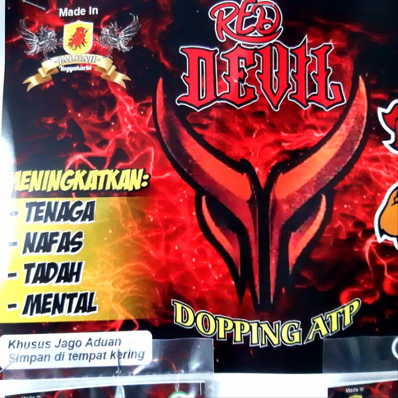 RED DEVIL JALUAJI DOPPING Doping ATP Nafas Tenaga Stamina Mental Lembek Tadah Ayam Penakut Nyali tur