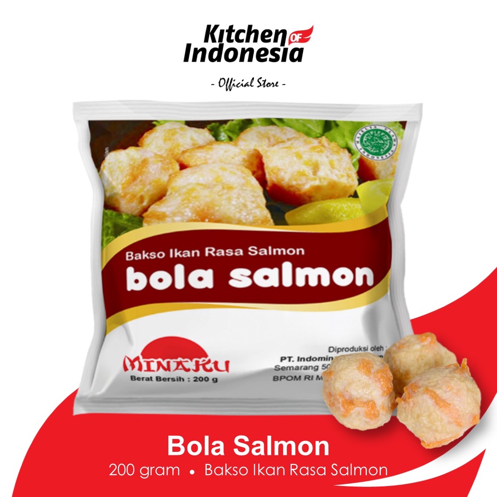 Jual Minaku Bola Salmon 200 Gr Bakso Ikan Kitchen Of Indonesia