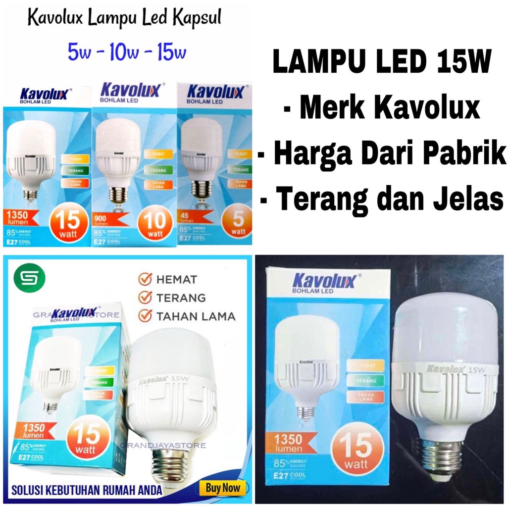 LAMPU LED 30W TERANG BULB CAPSUL COOLDAY LIGHT VD