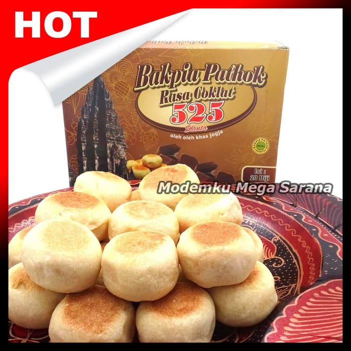 20 biji Bakpia Pathok 525 Asli Jogja Kering Coklat