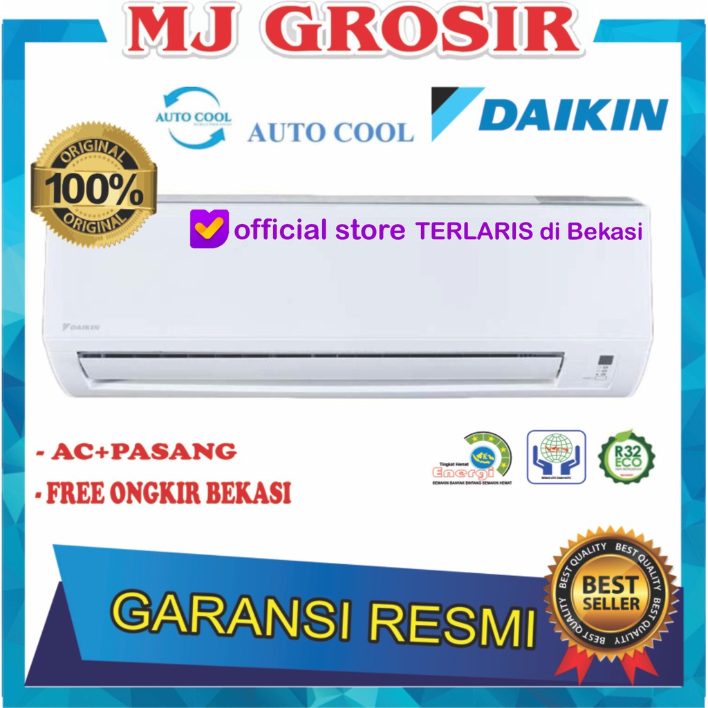 Jual AC DAIKIN FTV 20 CXV14 RV 3/4PK + PASANG R32 STANDARD MALAYSIA LOW