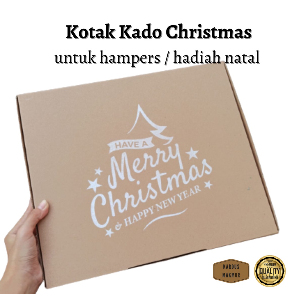 

Kotak kado natal untuk box packaging hampers bahan ecofriendly