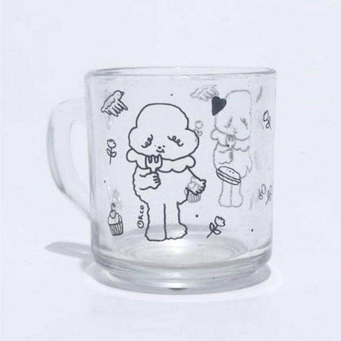 Gelas Mug Cangkir Gelas Kopi Mug Sereal Gelas gagang kaca gelas korea