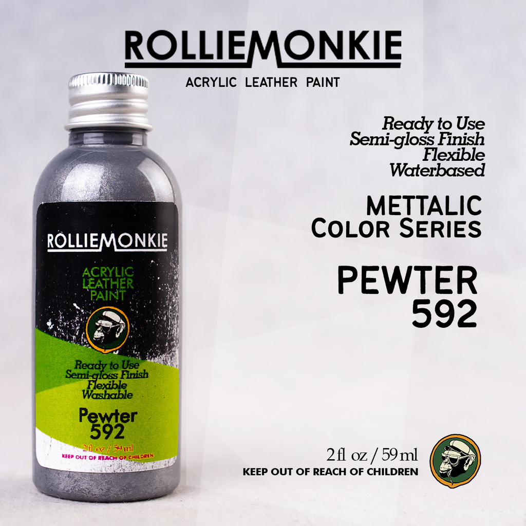 

Rolliemonkie Cat Acrylic Leather Paint - Pewter, not angelus