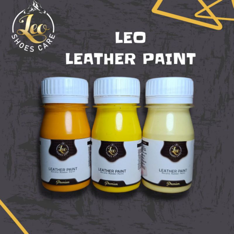 Cat Sepatu Kulit Leo Leather Paint Nude Series - Cat Tas, Midsole, Rubber, Boost, Jok, Jaket