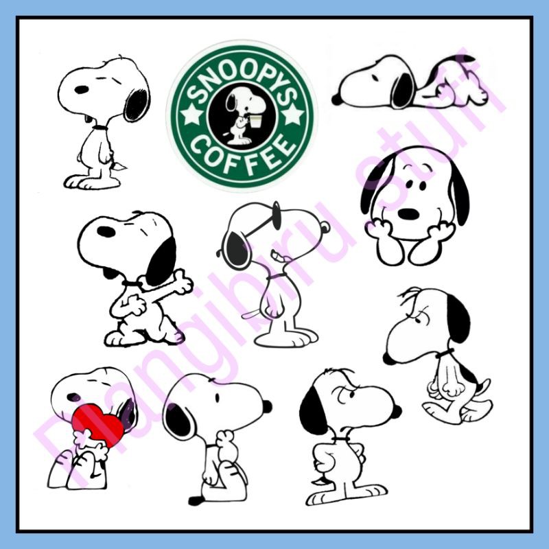 

Stiker Snoopy for Planner/ Scrapbook/ BuJo/ Journal/ DIY