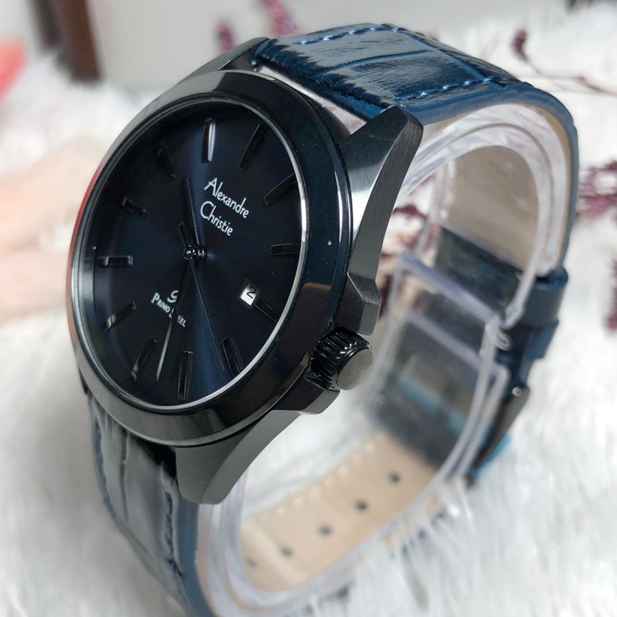 ORIGINAL Jam Tangan Wanita Alexandre Christie Leather AC 1023 / AC1023 / 1023 Garansi Resmi 1 Tahun,