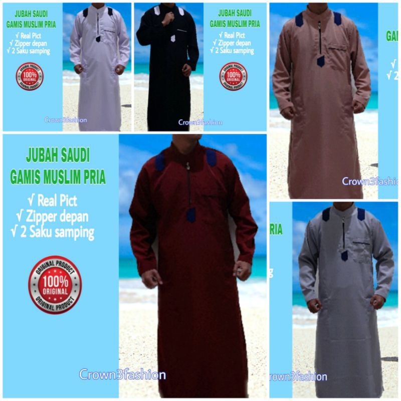 GAMIS JUBAH PRIA MUSLIM SAUDI TERBARU *BISA COD