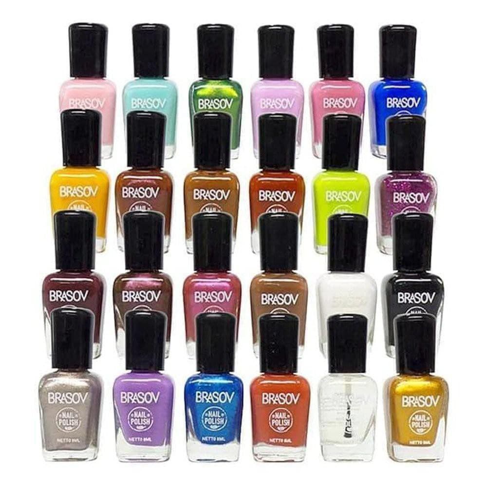 BRASOV Nail Polish Assorted Colours | Nail Rainbow Mix