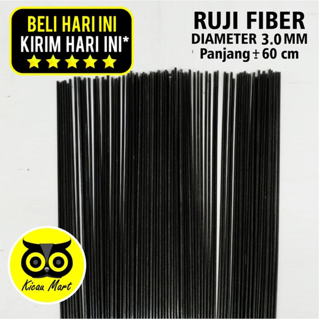 RUJI FIBER JERUJI FIBER HITAM 3 MM 3MM MILI UNTUK JERUJI KANDANG MERPATI RUJI KANDANG BURUNG RJFH3M