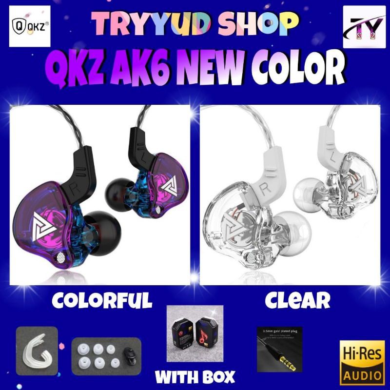 QKZ AK6 Headset Earphone Model In Ear Sport Stereo Bass With Mic