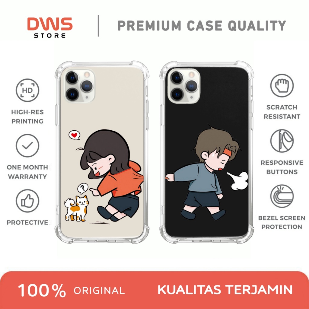 [A168] Case Couple Lucu Gemoy Oppo Vivo Samsung Realme Iphone Redmi Note 4 5 6 7 8 9 10 Plus X XR 11