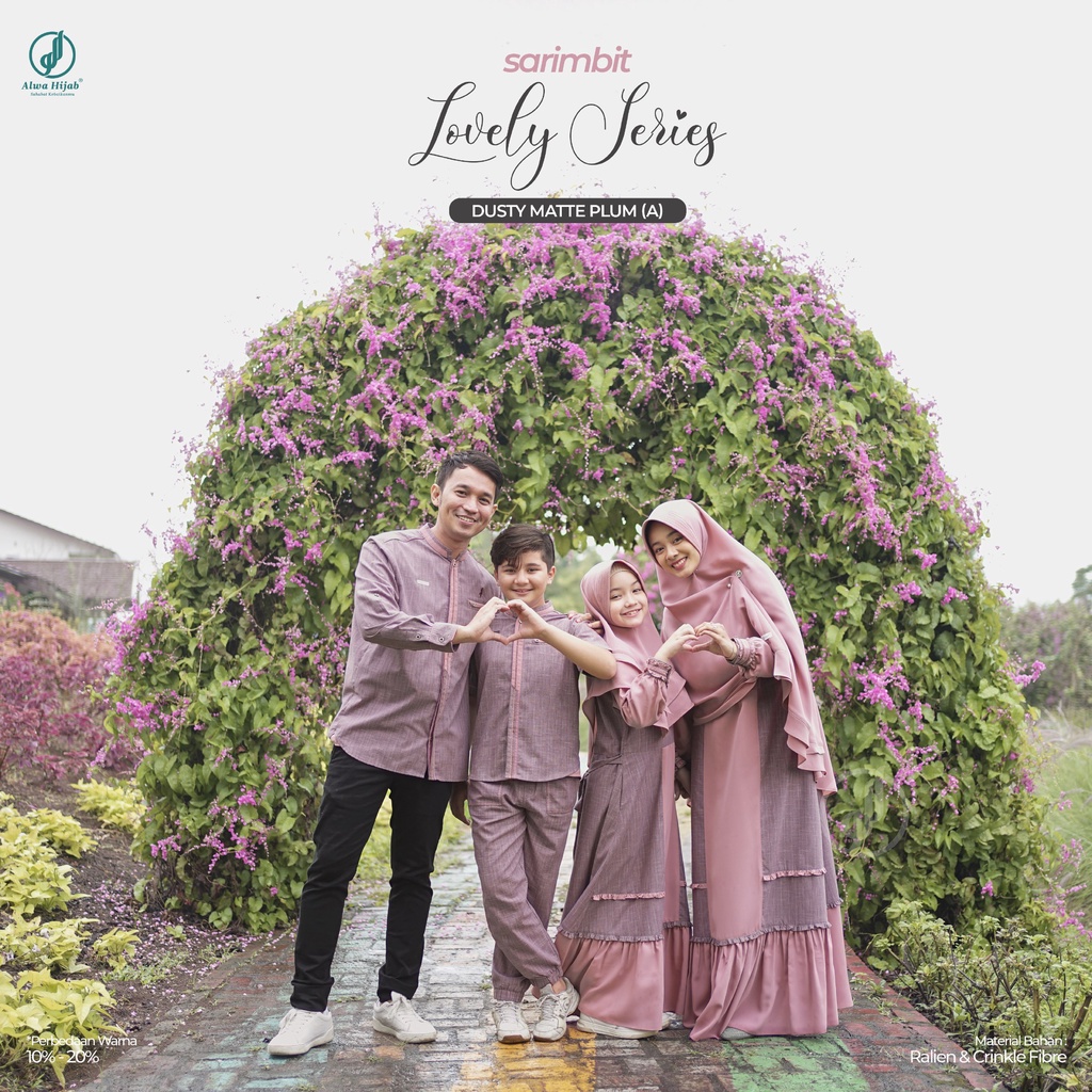 SARIMBIT LOVELY SERIES DUSTY MATTE PLUM A ALWA HIJAB ORIGINAL KOKO DEWASA KOKO LOVELY DAD DUSTY MATT