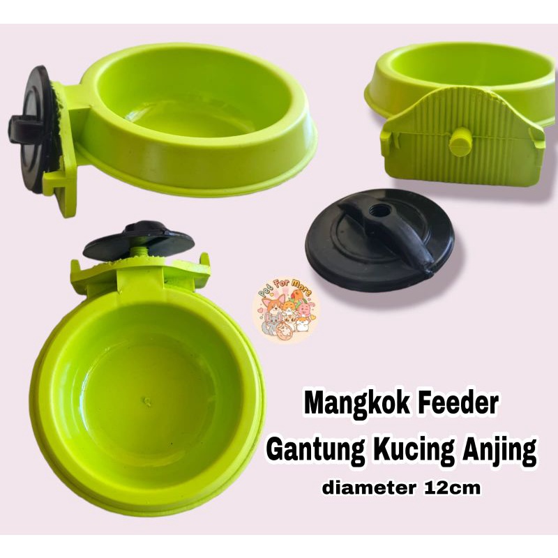 Mangkok Feeder Gantung Kucing Anjing