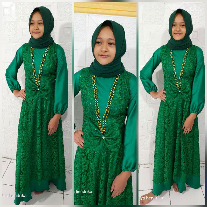 Gamis brukat payet dewasa