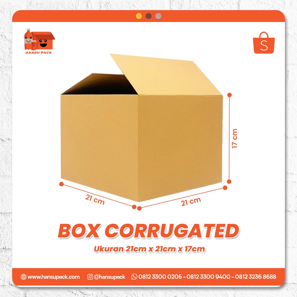 

Kardus A1 21 x 21 x 17cm Polos singlewall per 25pcs