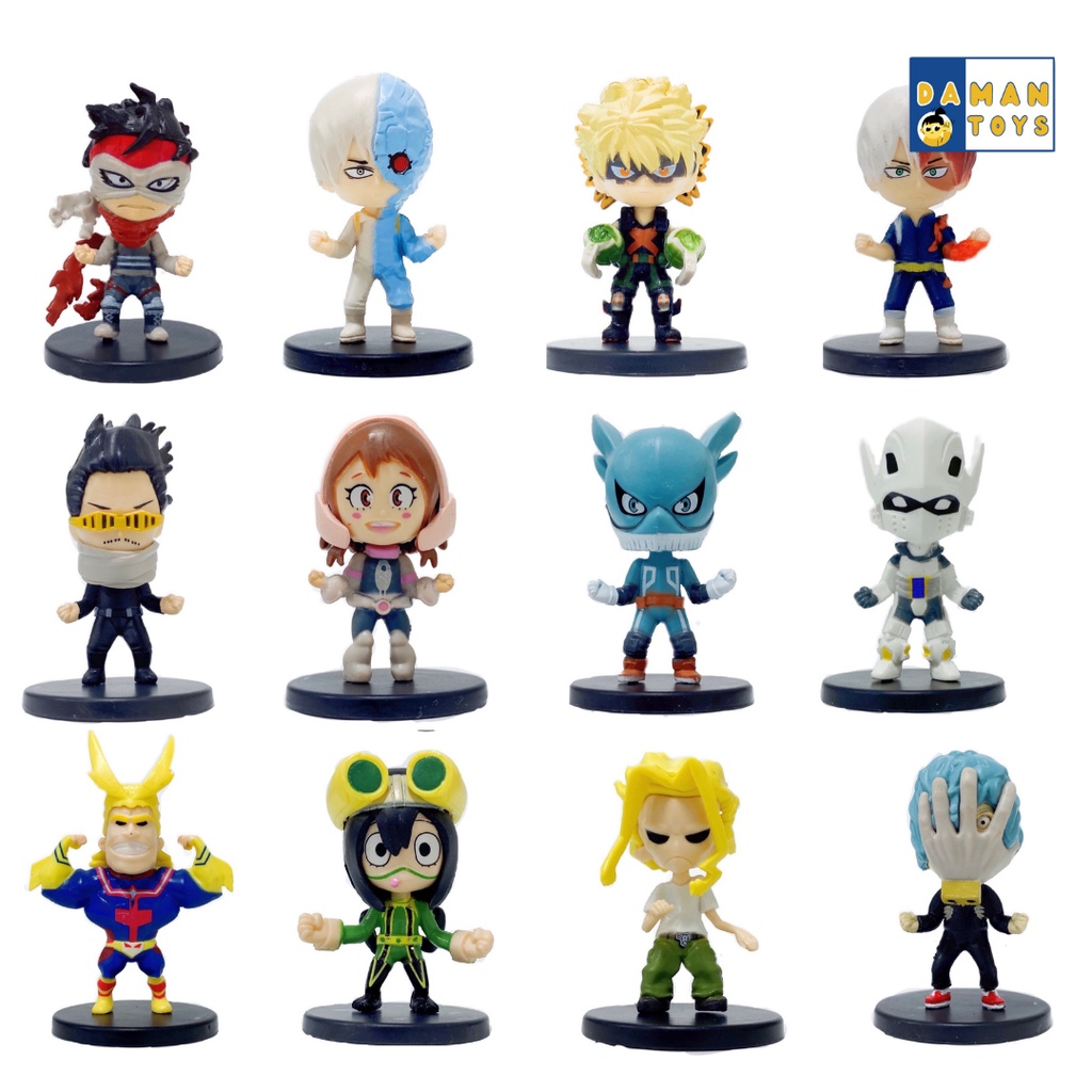 Figure Anime My Hero Academia Anime Mystery Minis 12Pcs Mainan Figur Topper Cake