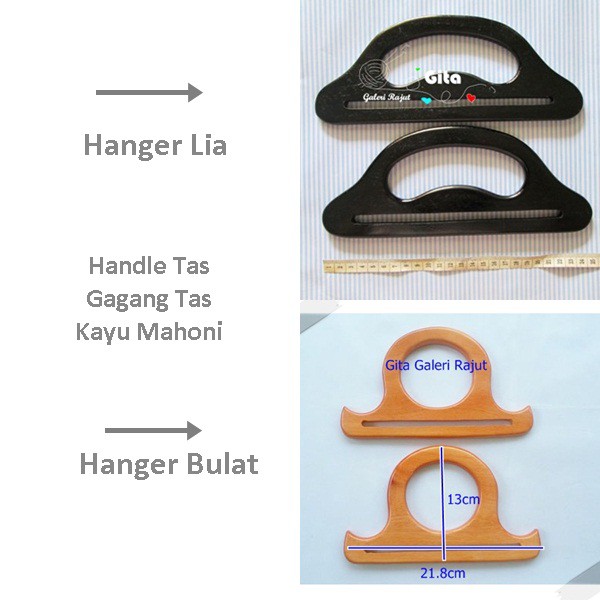 Handle Tas Kayu/Gagang Tas Kayu