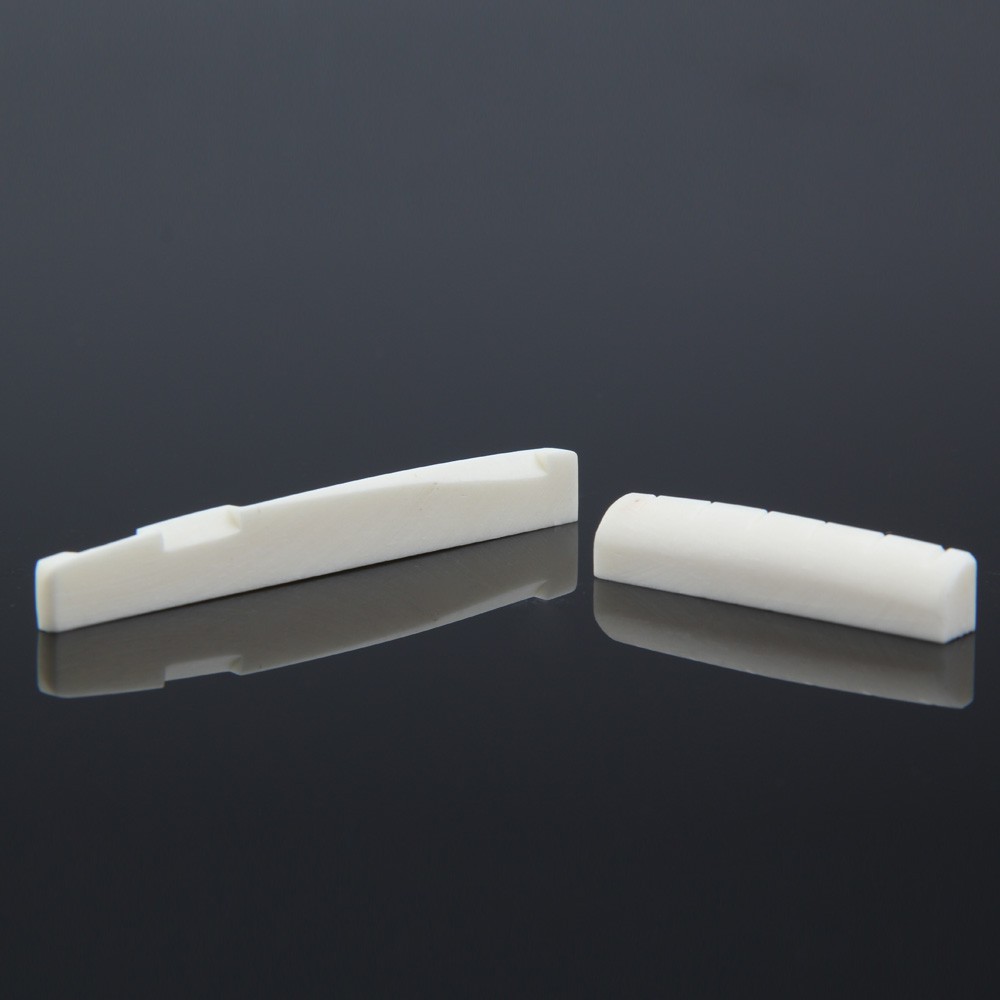 MOJITO Chinatera Buffalo Bone Guitar Bridge Nut Saddle for 6 String Classical Guitar White