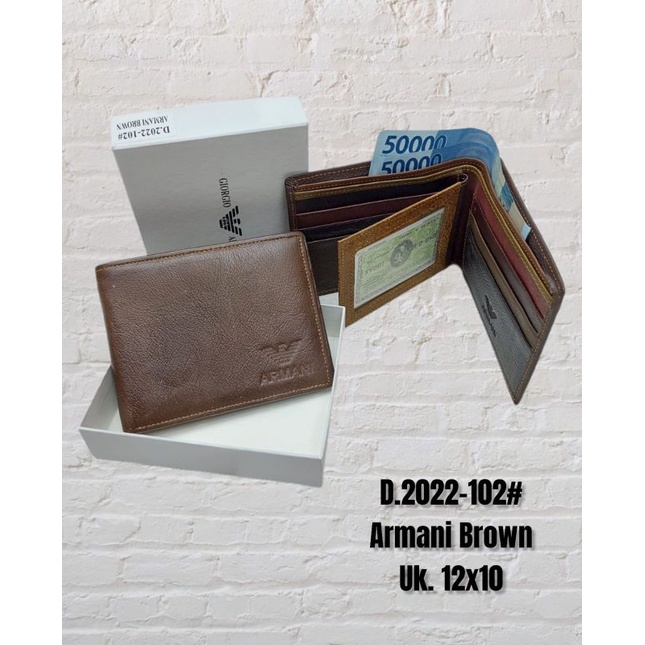 Dompet Lipat Pria / Dompet Import / Dompet Kulit / Dompet Cash &amp; Kartu Kode D2022 Free Box