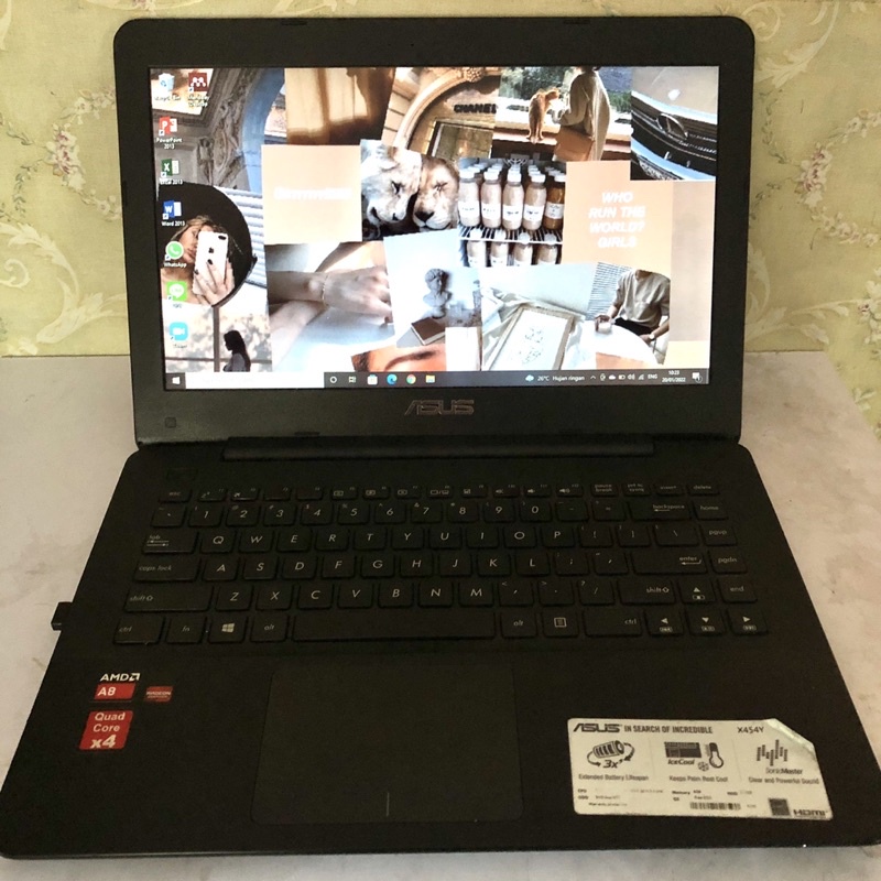 Laptop Asus X454Y bekas / second mulus Ram 4GB