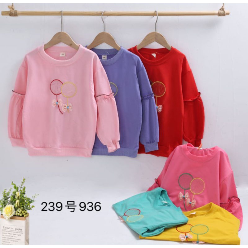 Sweter/ Atasan Anak Perempuan Import LENGAN BALON 3-7 TAHUN