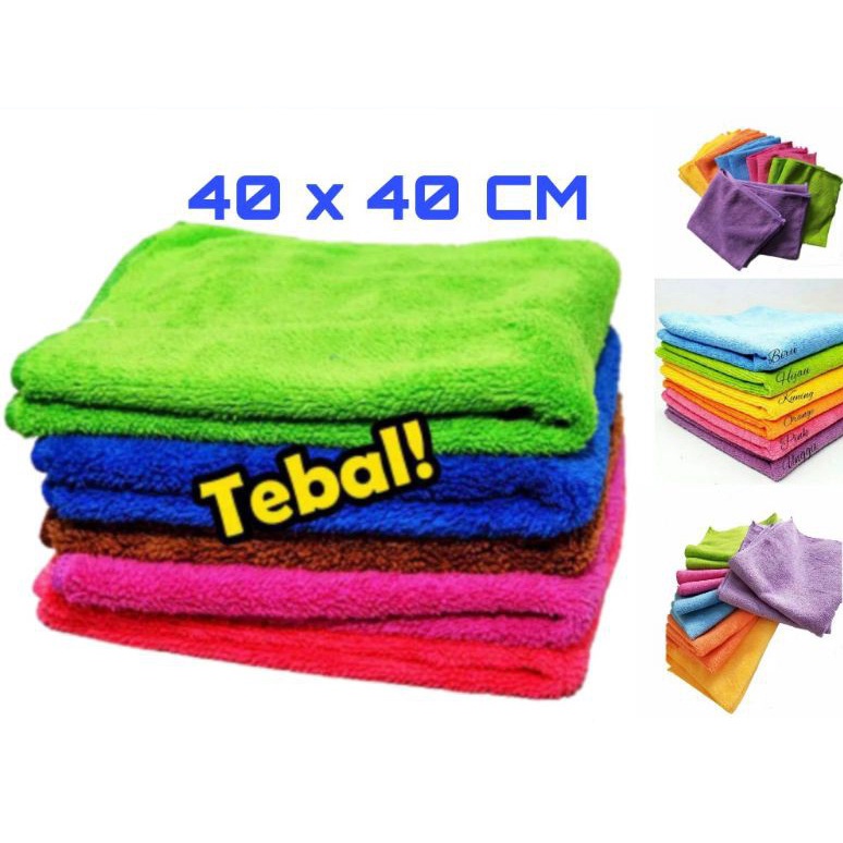 Kain Lap Microfiber / Micro Fiber 40x40cm 320GSM