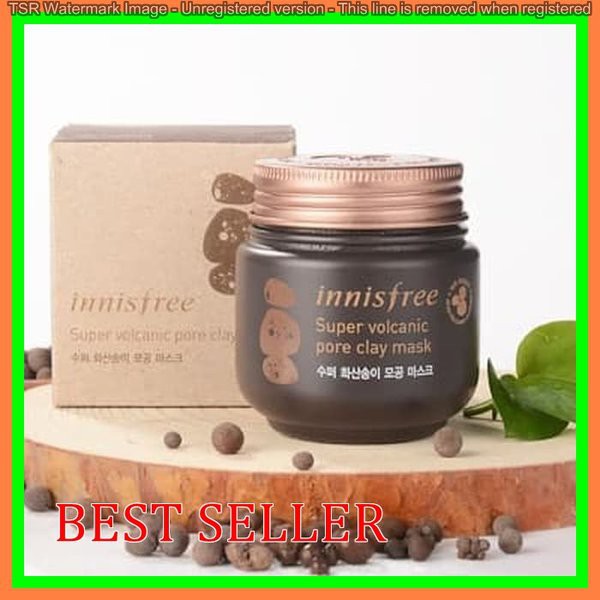 Promo     INNISFREE READY STOCK Super Jeju Volcanic Pore Clay Mask Masker Wajah Wanita Cewek