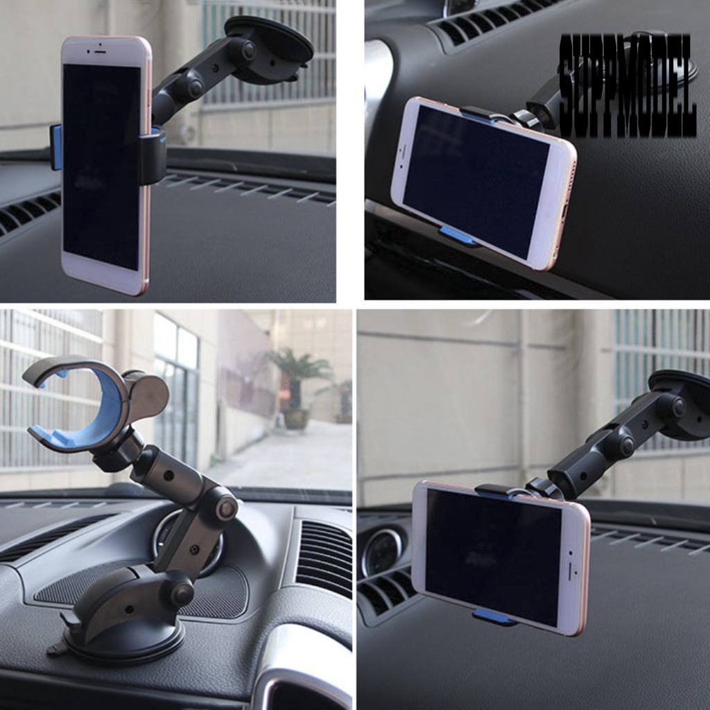 Stand Holder Handphone Universal Dapat Dilipat 360 Derajat Untuk Kaca Depan Mobil