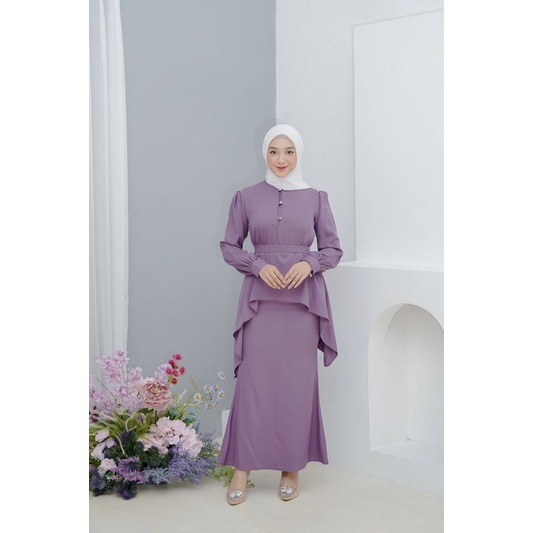 ADIBA- Cassandra Set Rok Terbaru 2022 / Almira Set Tunik / Setelan Baju Lebaran Ada Size