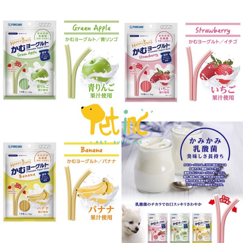 Forcans korea chewable yogurt stick (banana, apple, strawberry)