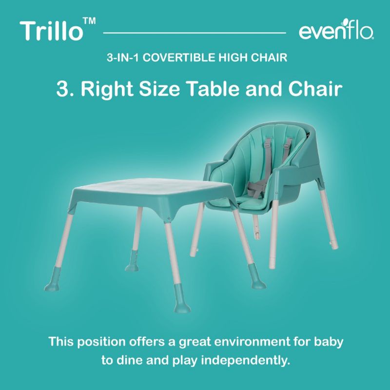 Kursi Makan Bayi 3in1 Evenflo Y9312 Trillo 3in1 High Chair