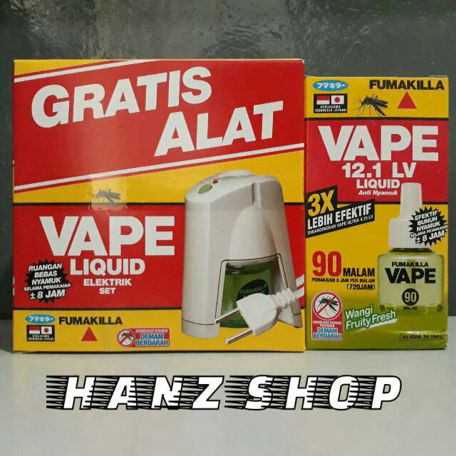 PROMO TERBATAS  Paket Lengkap Obat Nyamuk Vape Liquid Elektrik Set Refill 90 Gratis Alat Fumakilla
