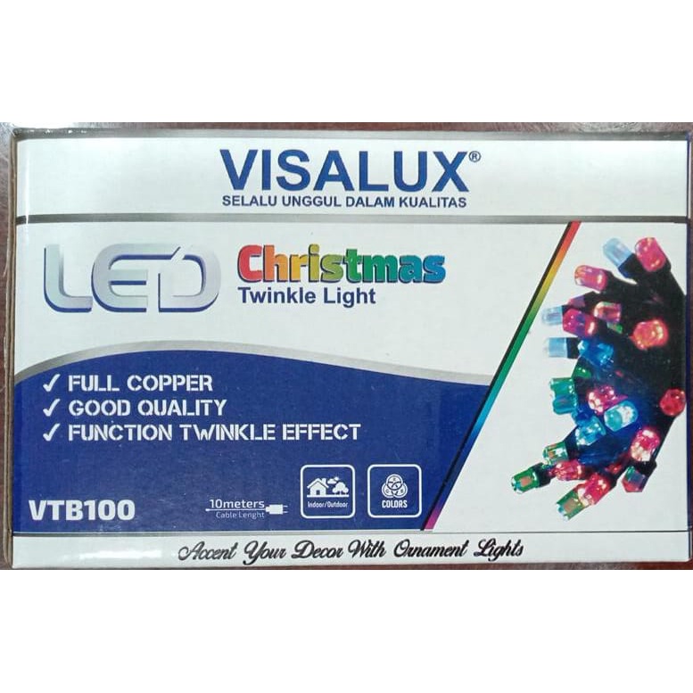 LAMPU NATAL LED TWINKLE VTB100 BLUE VISALUX