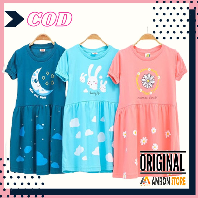 Baju Dress Anak Perempuan Umur 1 2 3 4 5 6 7 8 9 10 Tahun Model Terbaru