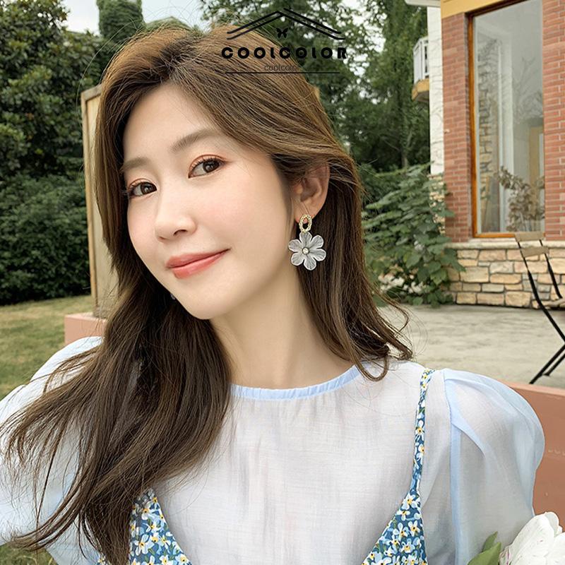 COD❤️Anting Bunga S925 Korea Kecil Sepasang anting Tusuk Motif Retro  Flower Stud Earrings Vintage Fashion Impor Murah Aksesoris Wanita