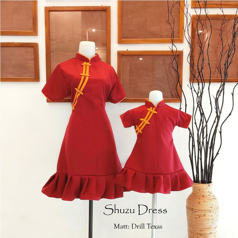 Shuzu Dress Family | Koko Shuzu | Kostum Imlek | Baju Kostum Imlekbaju imlek anak dan dewasa terbaru baju imlek keluarga dress imlek murah cheongsam anak dan dewasa murah