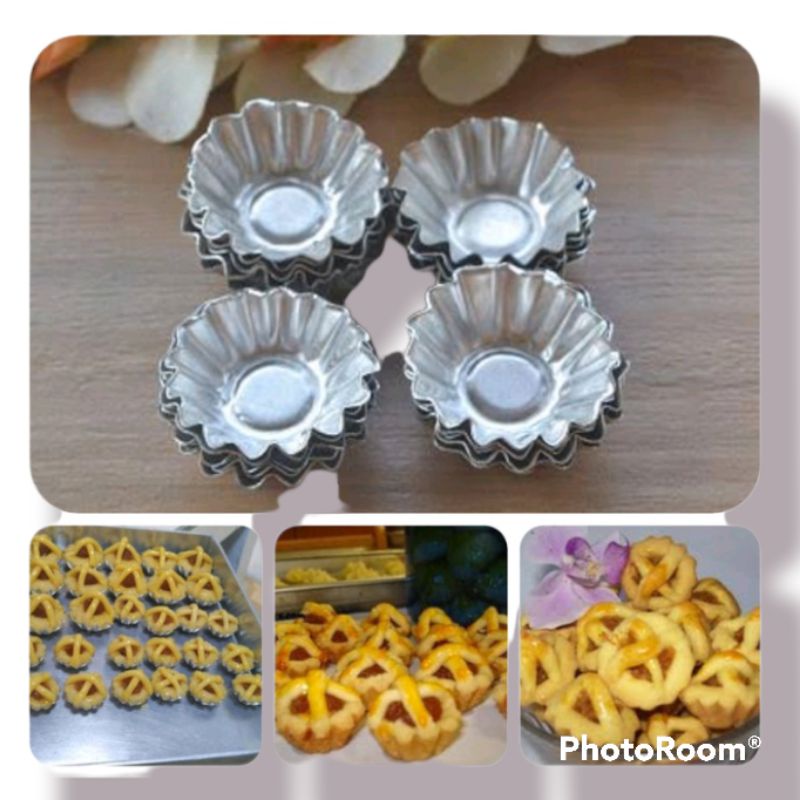 Cetakan Nastar Bentuk Bunga Isi 20 pics Cetakan pie mini Cetakan kue kering