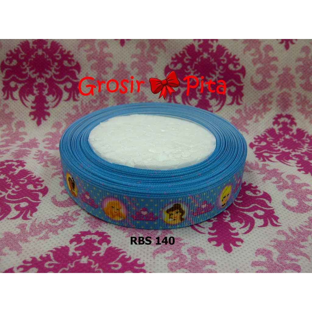 

(25 yard) Pita Grosgrain Motif Princes RBS 140 | Toko Bahan Craft | Grosir Pita